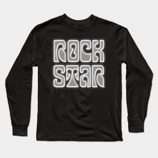 Rock Star - Awesome Retro Type Design Gift #2 Long Sleeve T-Shirt